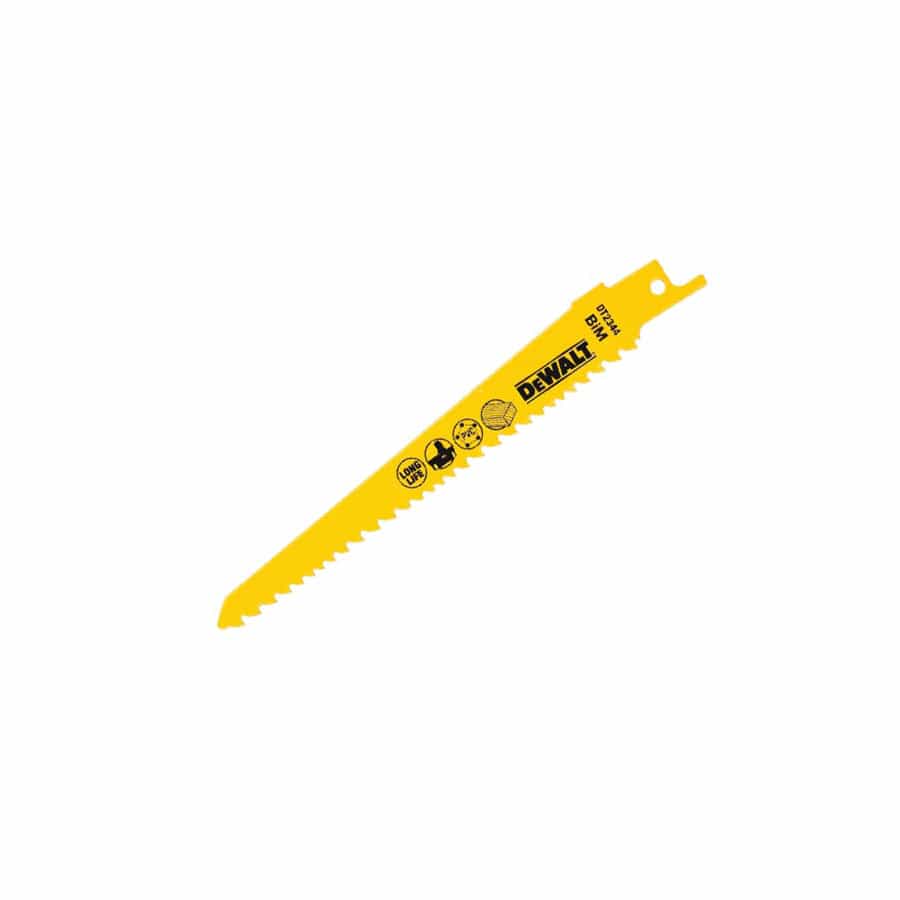 DEWALT DEWDT2344QZ Bi-Metal Reciprocating Blade for Wood Cordless 152mm Pack of 5