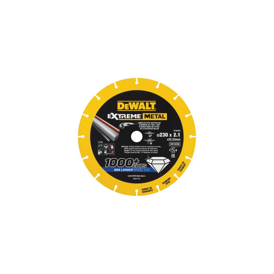 DEWALT DEWDT40255QZ Extreme Metal Cut Off Saw Blade 230 x 22.23 x 2.10mm