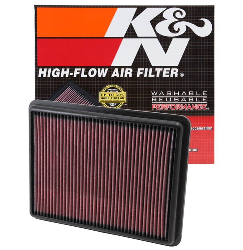 K&N Engineering K&N Replacement Air Filter 11.75in O/S Length x 9in O/S Width x 1.188in H for 13 Hyundai Santa Fe