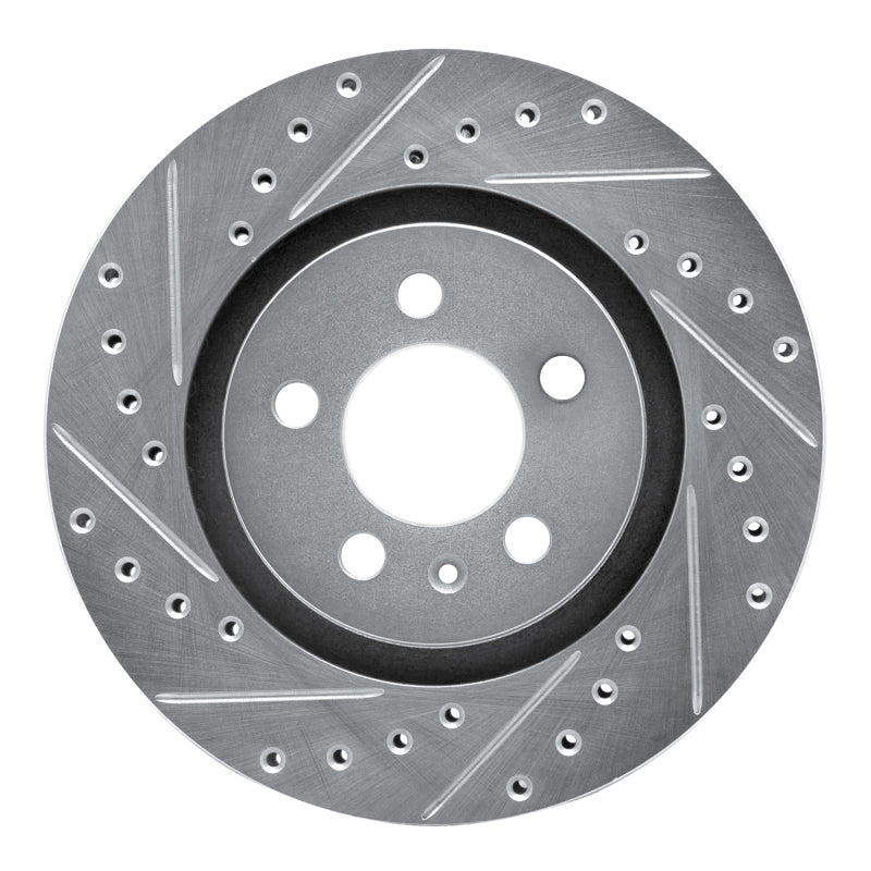 R1 Concepts R1 92-95 Volkswagen Jetta Sedan Front Left Drilled & Slotted Silver Brake Rotor