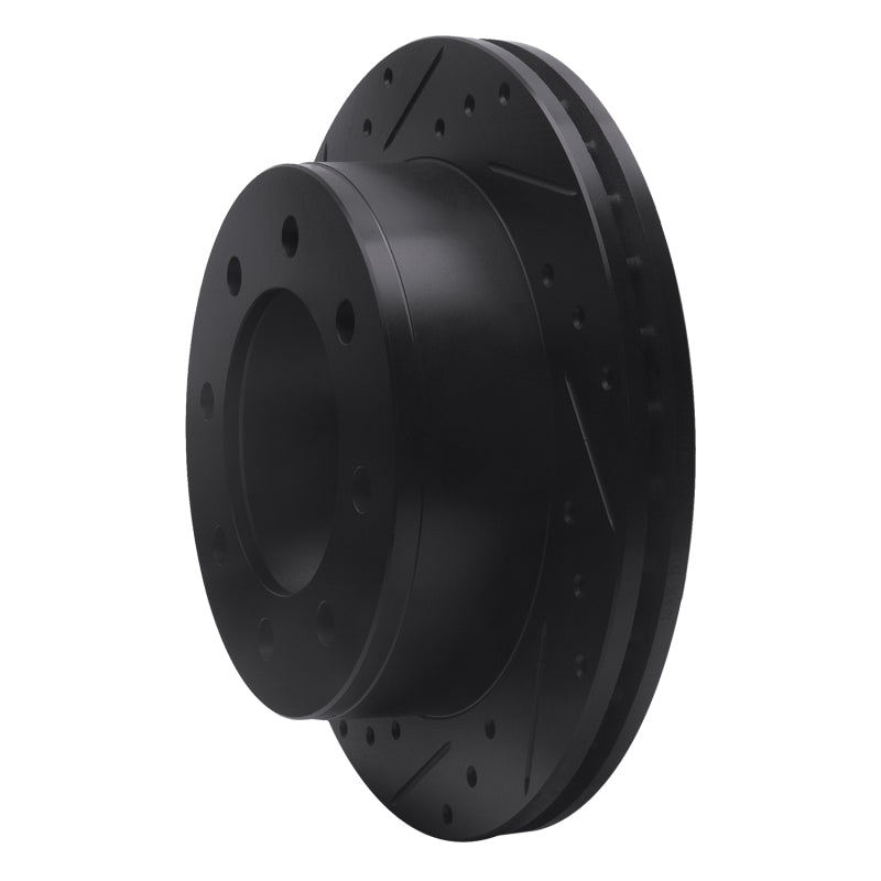 R1 Concepts R1 99-20 Chevrolet Silverado 2500 Rear Left Drilled & Slotted Black Brake Rotor