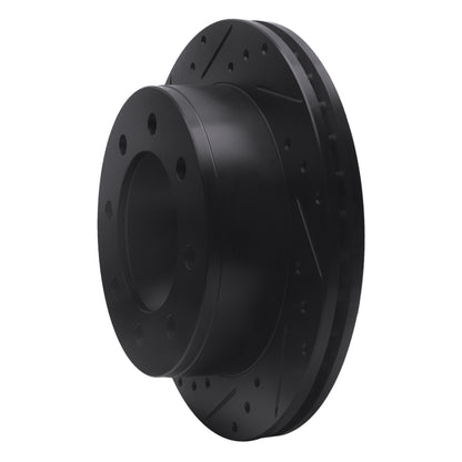 R1 Concepts R1 99-20 Chevrolet Silverado 2500 Rear Left Drilled & Slotted Black Brake Rotor
