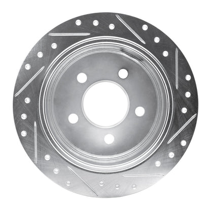 R1 Concepts R1 93-98 Jeep Grand Wagoneer Rear Left Drilled & Slotted Silver Brake Rotor