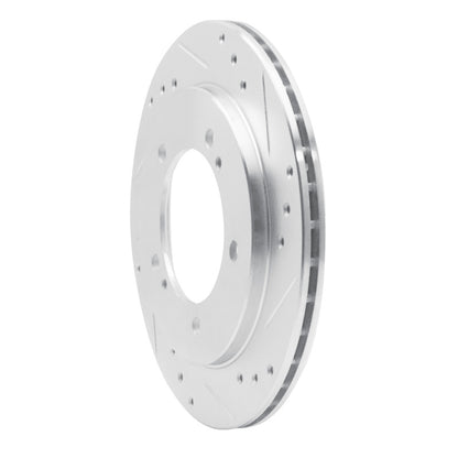 R1 Concepts R1 99-04 Chevrolet Tracker Front Right Drilled & Slotted Silver Brake Rotor