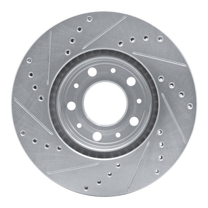 R1 Concepts R1 91-95 Volvo 740 Front Right Drilled & Slotted Silver Brake Rotor