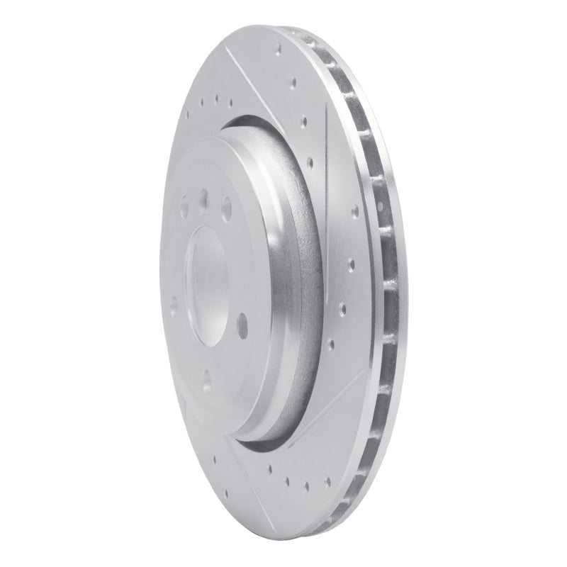 R1 Concepts R1 01-06 BMW 330I Rear Right Drilled & Slotted Silver Brake Rotor