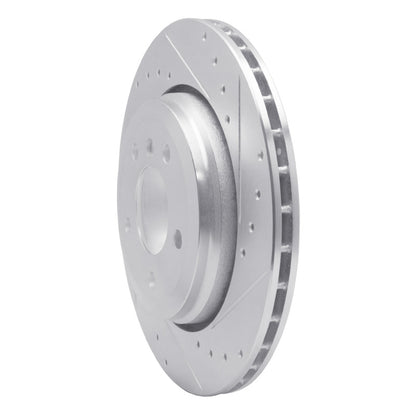 R1 Concepts R1 01-06 BMW 330I Rear Right Drilled & Slotted Silver Brake Rotor