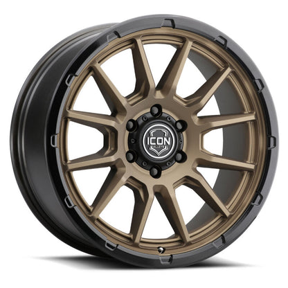 ICON Alloys Cajon 20x9 / 6x135 / 16mm / 5.625in BS Satin Bronze Wheel w/ GB Lip