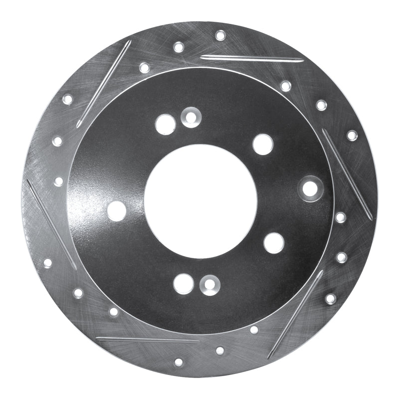 R1 Concepts R1 10-13 Kia Forte5 Rear Left Drilled & Slotted Silver Brake Rotor