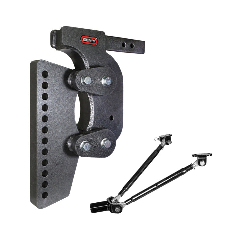 GEN-Y Hitch Gen-Y The Boss Torsion-Flex 2in Weight Distribution Shank 15.5in Drop 16K Hitch w/Stabilizer Kit