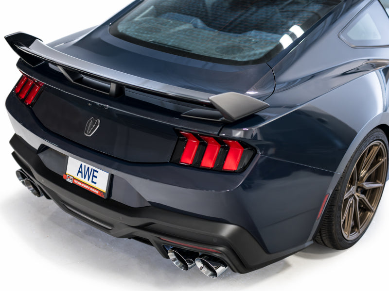 AWE Tuning AWE 2024 Ford Mustang Dark Horse S650 RWD Track Edition Cat-Back Exhaust w/ Quad Chrome Silver Tips