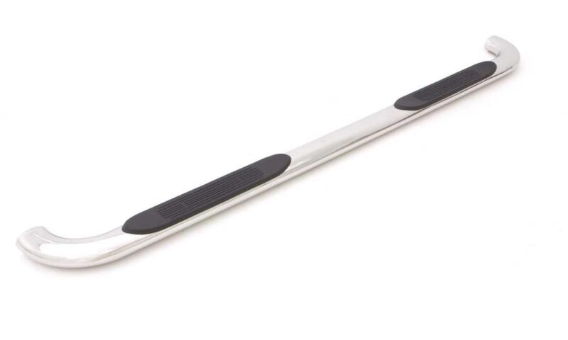 Lund 01-13 Chevy Silverado 1500 Crew Cab (Body Mount) 4in. Oval Curved SS Nerf Bars - Polished