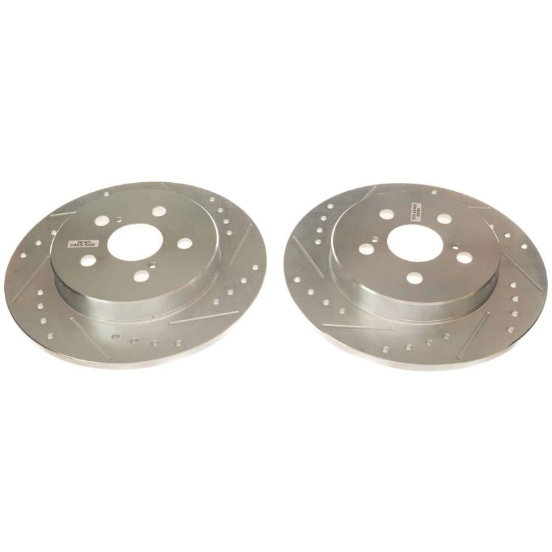 PowerStop Power Stop 19-20 Toyota Corolla Rear Evolution Drilled & Slotted Rotors - Pair