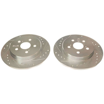 PowerStop Power Stop 19-20 Toyota Corolla Rear Evolution Drilled & Slotted Rotors - Pair