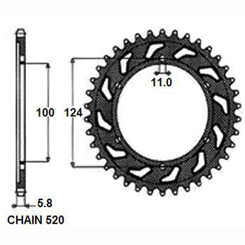 SUNSTAR SUNR1-3435-48 Chain Sprocket