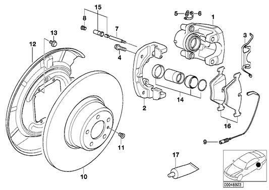 Genuine BMW 34211163333 E38 Caliper Housing Left (Inc. 740d, 750iL & 750iLP) | ML Performance US US Car Parts