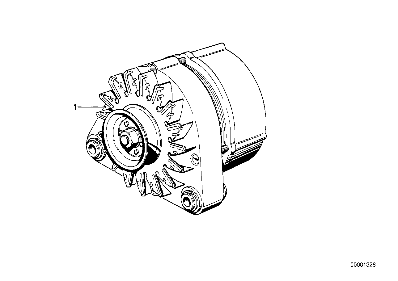 Genuine BMW 12312242877 E30 Exch. Generator 80A (Inc. 324d & 324td) | ML Performance US US Car Parts