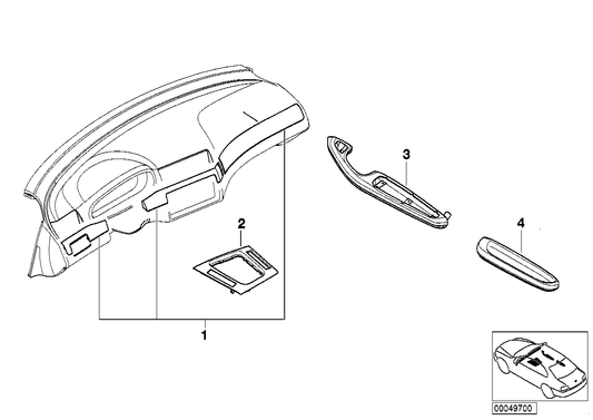 Genuine BMW 51417904074 E46 Armrest,Aluminium, Black Cube,Front Rght HELLBEIGE (Inc. 318Ci, 320Ci & 330Ci) | ML Performance US US Car Parts