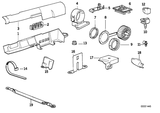Genuine BMW 12521719521 E30 Holder (Inc. 316i, 325ix & 318is) | ML Performance US Car Parts