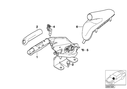 Genuine BMW 34416753616 E52 Leather Handbrake Lever ROT (Inc. ALPINA V8 & Z8) | ML Performance US Car Parts