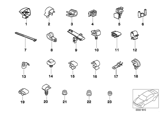 Genuine BMW 12521704608 E39 E31 E38 Cable Holder (Inc. 840i, 530d & 850Ci) | ML Performance US Car Parts