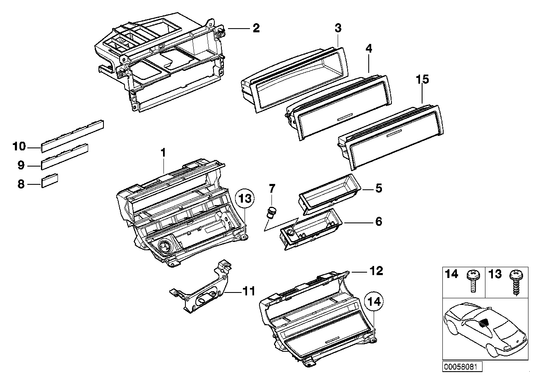 Genuine BMW 51168229175 E46 Front Ashtray Insert (Inc. 318ti, 320Cd & 325ti) | ML Performance US US Car Parts