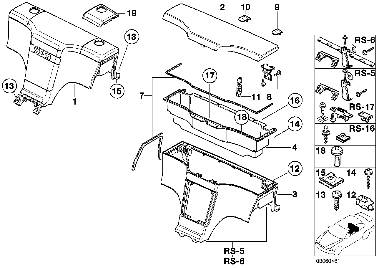 Genuine BMW 51168407235 E36 Mounting Parts Set (Inc. Z3 2.5i, Z3 2.8 & Z3 M) | ML Performance US US Car Parts