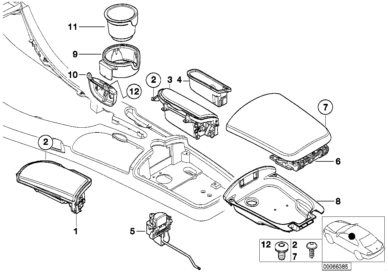 Genuine BMW 51168262693 E52 Cover, Storing Partition, Rear P1SW SCHWARZ (Inc. Alpina V8 & Z8) | ML Performance US US Car Parts