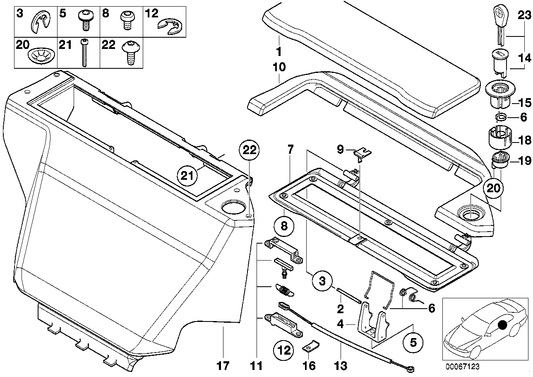 Genuine BMW 51477007766 E52 Cover, Oddments Box, Rear CREMA (Inc. Alpina V8 & Z8) | ML Performance US US Car Parts