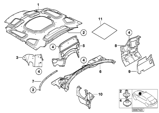 Genuine BMW 51488234460 E52 Upper Sound Insulating Dash Panel (Inc. Alpina V8 & Z8) | ML Performance US US Car Parts