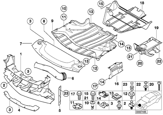 Genuine BMW 51717009443 E52 Sealing, Cooling-Air Duct (Inc. Alpina V8 & Z8) | ML Performance US US Car Parts