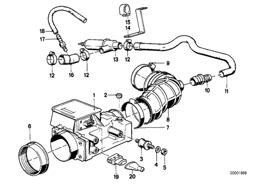 Genuine BMW 13621705721 E30 E28 Volume Air Flow Sensor (Inc. 525e, 528e & 325e) | ML Performance US US Car Parts