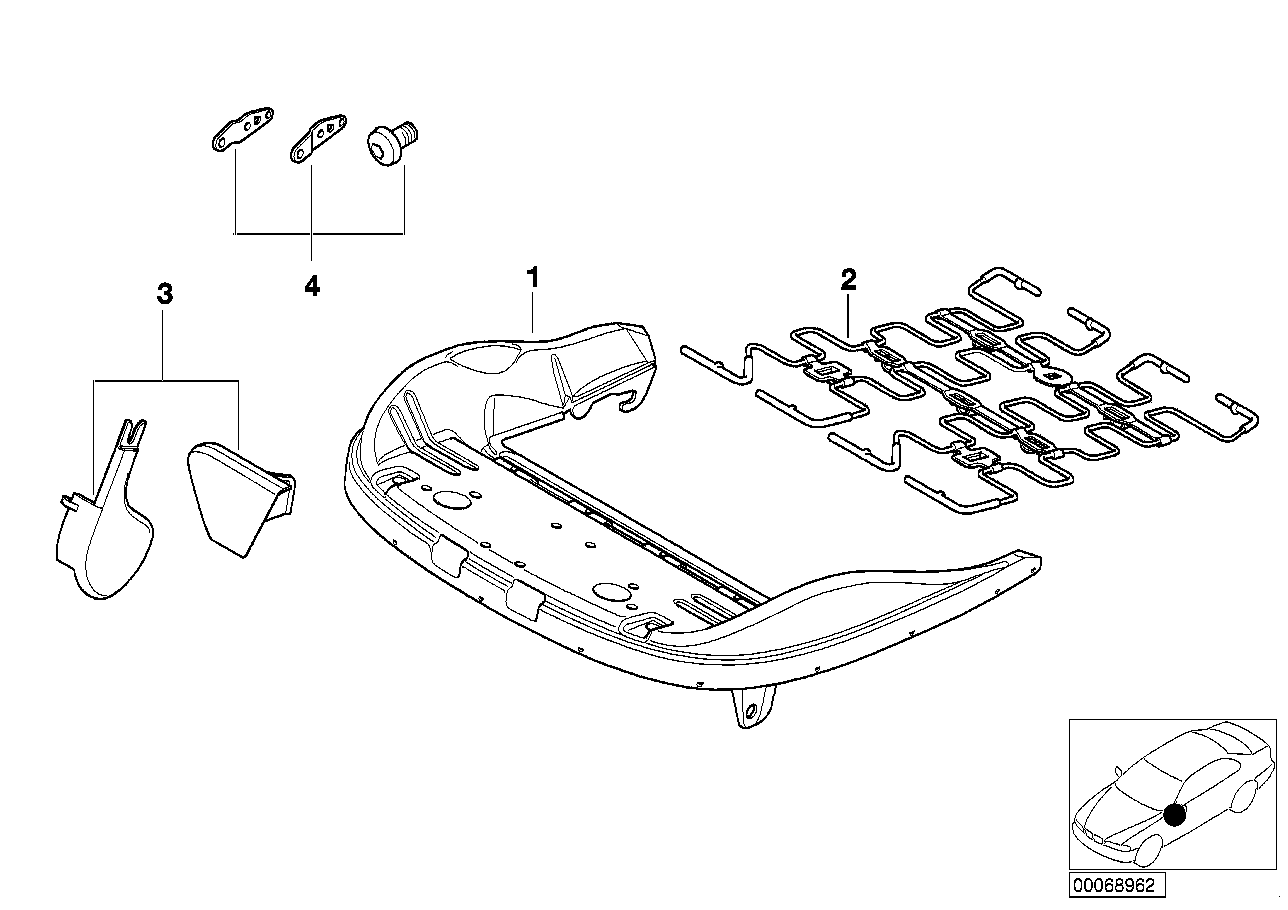 Genuine BMW 52108260850 E46 Right Set Of Covers HELLBEIGE (Inc. 318ti, 320Ci & 320Cd) | ML Performance US Car Parts