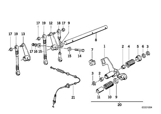 Genuine BMW 13541310826 E28 E24 Operating Lever (Inc. M5, M6 & M635CSi) | ML Performance US US Car Parts