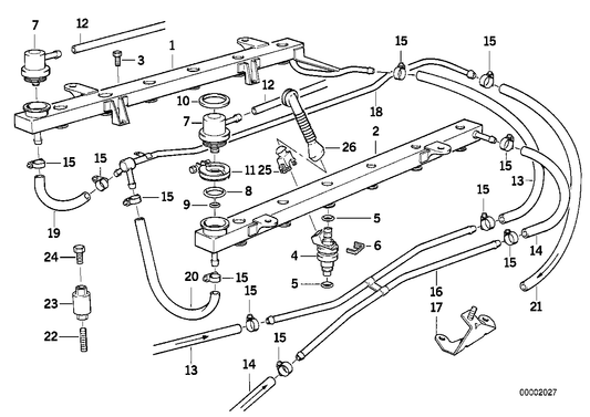 Genuine BMW 11611725819 E32 E31 Fuel Pipe Bracket (Inc. 750i, 750iL & 750iLS) | ML Performance US US Car Parts