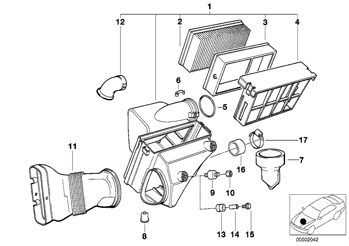 Genuine BMW 13711406502 E36 Intake Muffler (Inc. Z3 M) | ML Performance US US Car Parts