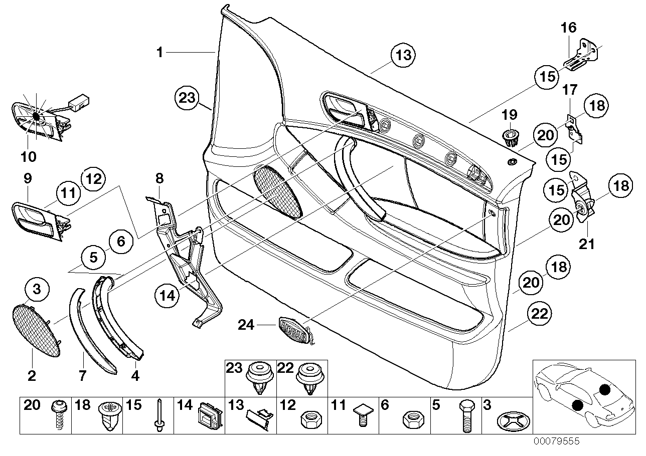 Genuine BMW 51417122201 E53 Covering Left GRAPHIT MET. (Inc. X5) | ML Performance US US Car Parts