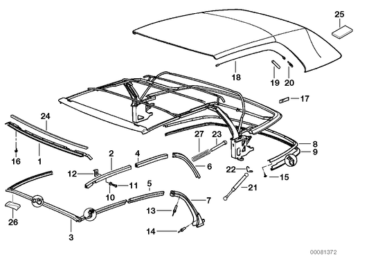 Genuine BMW 54318204148 E36 Right Centre Window Guide (Inc. M3, 325i & 318i) | ML Performance US Car Parts