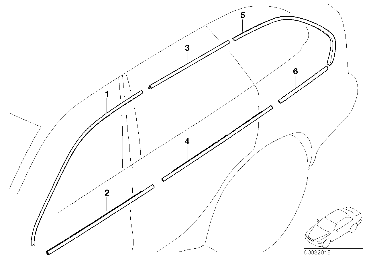 Genuine BMW 51328257706 E53 Window Frame Cover, Front Right Door TITAN (Inc. X5) | ML Performance US US Car Parts