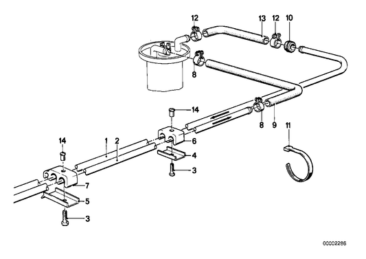 Genuine BMW 16121151301 E12 E24 Return Pipe (Inc. 535i, 635CSi & 525) | ML Performance US Car Parts