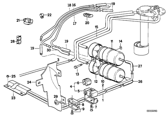 Genuine BMW 16121180262 E32 Fuel Pipe Bracket (Inc. 750i, 750iL & 750iLS) | ML Performance US US Car Parts