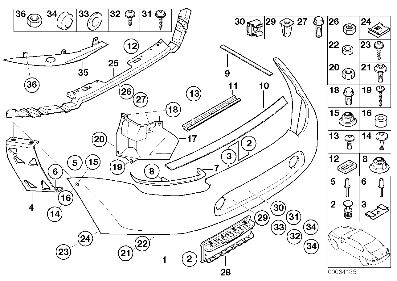 Genuine BMW 51128269819 E52 Bumper Trim Panel, Primed, Rear (Inc. Alpina V8 & Z8) | ML Performance US US Car Parts