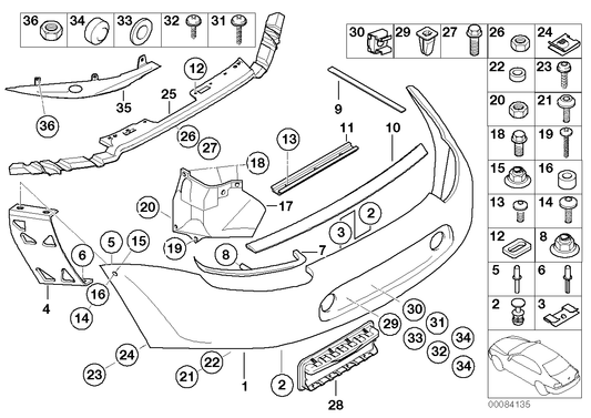 Genuine BMW 51128269819 E52 Bumper Trim Panel, Primed, Rear (Inc. Alpina V8 & Z8) | ML Performance US US Car Parts