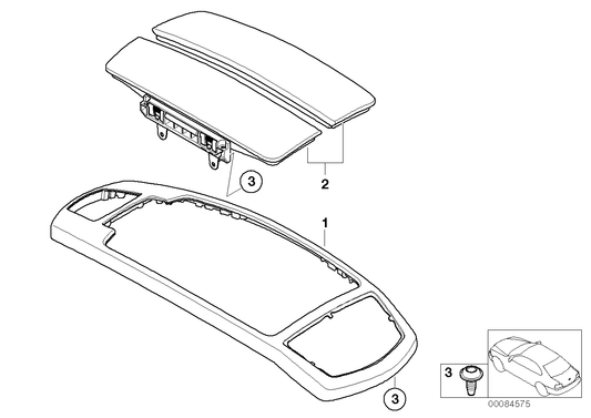 Genuine BMW 51167137430 E65 E66 Wood Panel, Center Armrest, Front ESCHE HELL (Inc. 730Ld, 740i & 740Li) | ML Performance US US Car Parts