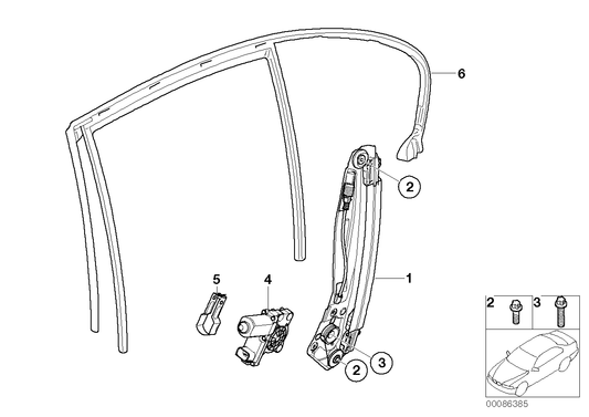 Genuine BMW 51358223808 E65 Rear Right Window Guide (Inc. 735i, 745d & 760i) | ML Performance US US Car Parts