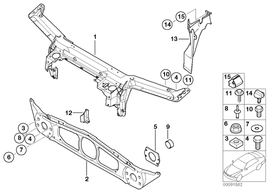 Genuine BMW 51717079672 E46 Hood Stopper (Inc. 330Cd, 320Ci & 323Ci) | ML Performance US US Car Parts