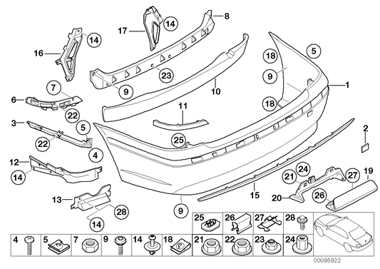 Genuine BMW 51127042125 E66 E65 E67 Heat Insulation, Cross Rear Left (Inc. 730Ld, 740i & 760Li) | ML Performance US US Car Parts