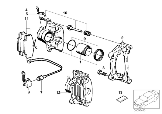 Genuine BMW 34111154376 E30 Calliper Carrier (Inc. 318i, 316 & 316i) | ML Performance US US Car Parts