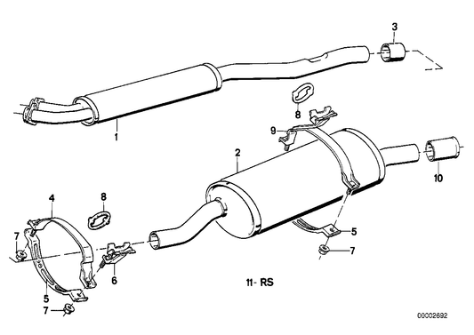 Genuine BMW 18301707048 E30 Rear Muffler (Inc. 325i & 325ix) | ML Performance US Car Parts