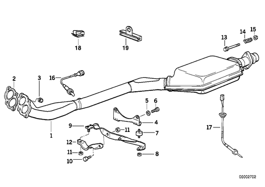Genuine BMW 18301728575 E36 Exhaust Support (Inc. 318i & 318is) | ML Performance US US Car Parts